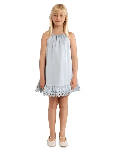 Cult Gaia Little Girl's & Girl's Vivi Satin Dress - Coastal | Thumbnail 2 Cult Gaia Little Girl's & Girl's Vivi Satin Dress - Coastal | Thumbnail 2