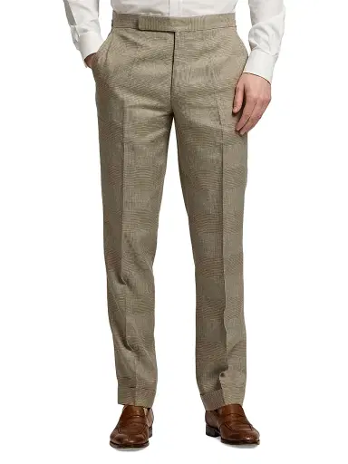 Ralph Lauren Purple Label Men's Gregory Hand-Tailored Plaid Suit Trousers - Summer Sand Truffle | Thumbnail 3 Ralph Lauren Purple Label Men's Gregory Hand-Tailored Plaid Suit Trousers - Summer Sand Truffle | Thumbnail 3