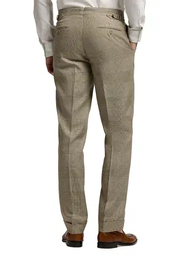 Ralph Lauren Purple Label Men's Gregory Hand-Tailored Plaid Suit Trousers - Summer Sand Truffle | Thumbnail 5 Ralph Lauren Purple Label Men's Gregory Hand-Tailored Plaid Suit Trousers - Summer Sand Truffle | Thumbnail 5