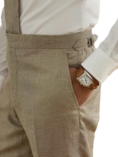 Ralph Lauren Purple Label Men's Gregory Hand-Tailored Plaid Suit Trousers - Summer Sand Truffle | Thumbnail 6 Ralph Lauren Purple Label Men's Gregory Hand-Tailored Plaid Suit Trousers - Summer Sand Truffle | Thumbnail 6