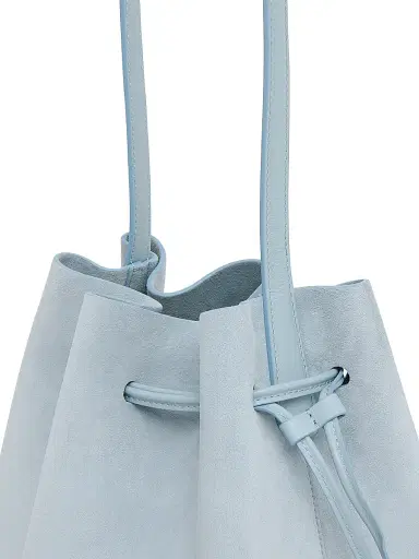 Mansur Gavriel Women's Leather & Suede Drawstring Bucket Bag - Baby Blue | Thumbnail 4 Mansur Gavriel Women's Leather & Suede Drawstring Bucket Bag - Baby Blue | Thumbnail 4