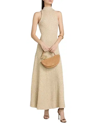 Ronny Kobo Women's Alania Sequined Knit Maxi Dress - Champagne | Thumbnail 3 Ronny Kobo Women's Alania Sequined Knit Maxi Dress - Champagne | Thumbnail 3