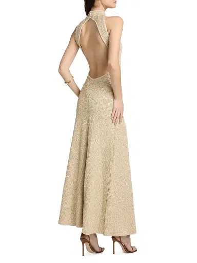 Ronny Kobo Women's Alania Sequined Knit Maxi Dress - Champagne | Thumbnail 5 Ronny Kobo Women's Alania Sequined Knit Maxi Dress - Champagne | Thumbnail 5