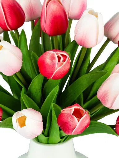 CocoBella Lilou Real Touch Tulip Arrangement - Fuchsia White Pink | Thumbnail 3 CocoBella Lilou Real Touch Tulip Arrangement - Fuchsia White Pink | Thumbnail 3