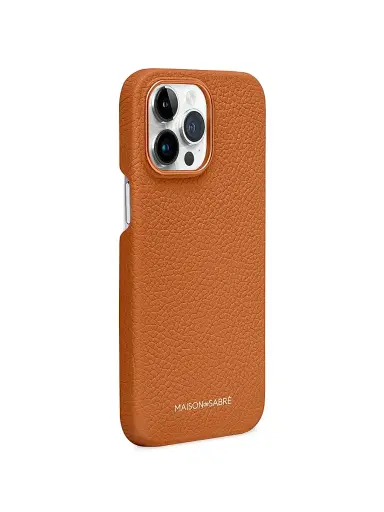MAISON de SABRÉ Leather Phone Case iPhone 15 Pro - Pecan Brown | Thumbnail 3 MAISON de SABRÉ Leather Phone Case iPhone 15 Pro - Pecan Brown | Thumbnail 3