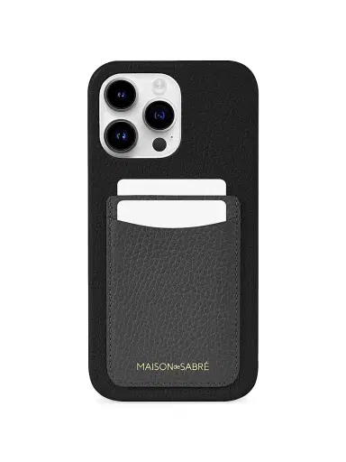 MAISON de SABRÉ Card Phone Case (iPhone 14 Pro Max) - Graphite Caviar | Thumbnail 2 MAISON de SABRÉ Card Phone Case (iPhone 14 Pro Max) - Graphite Caviar | Thumbnail 2