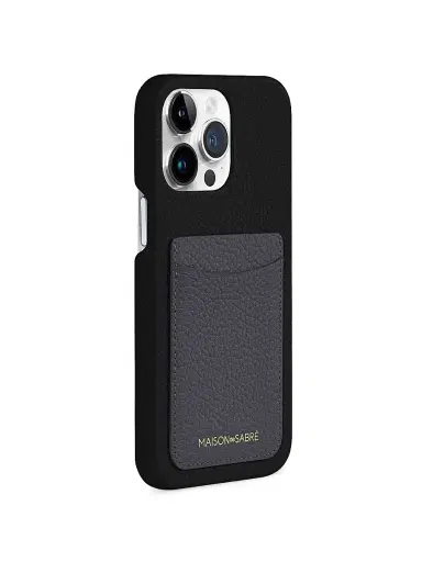 MAISON de SABRÉ Card Phone Case (iPhone 14 Pro Max) - Graphite Caviar | Thumbnail 3 MAISON de SABRÉ Card Phone Case (iPhone 14 Pro Max) - Graphite Caviar | Thumbnail 3