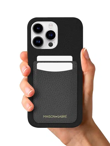 MAISON de SABRÉ Card Phone Case (iPhone 14 Pro Max) - Graphite Caviar | Thumbnail 5 MAISON de SABRÉ Card Phone Case (iPhone 14 Pro Max) - Graphite Caviar | Thumbnail 5