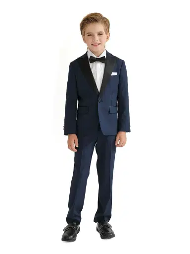 Moustache Baby Boy's, Little Boys & Boy's Peak Lapel Wool Suit - Navy - Size 14 | Thumbnail 2 Moustache Baby Boy's, Little Boys & Boy's Peak Lapel Wool Suit - Navy - Size 14 | Thumbnail 2