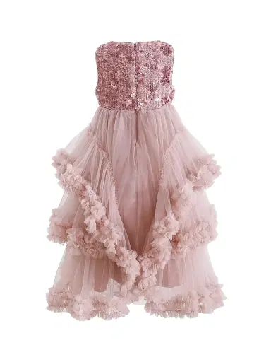 Tulleen Little Girl's & Girl's Sequin & Cascading Tulle Dress - Pink | Thumbnail 2 Tulleen Little Girl's & Girl's Sequin & Cascading Tulle Dress - Pink | Thumbnail 2
