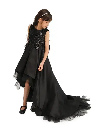 Tulleen Little Girl's & Girl's Salem Dress - Black | Thumbnail 4 Tulleen Little Girl's & Girl's Salem Dress - Black | Thumbnail 4
