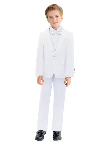 Moustache Baby Boy's, Little Boys & Boy's Shawl Lapel Wool Suit - White - Size 16 | Thumbnail 2 Moustache Baby Boy's, Little Boys & Boy's Shawl Lapel Wool Suit - White - Size 16 | Thumbnail 2