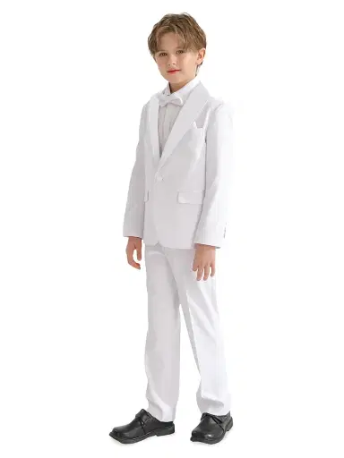 Moustache Baby Boy's, Little Boys & Boy's Shawl Lapel Wool Suit - White - Size 16 | Thumbnail 4 Moustache Baby Boy's, Little Boys & Boy's Shawl Lapel Wool Suit - White - Size 16 | Thumbnail 4