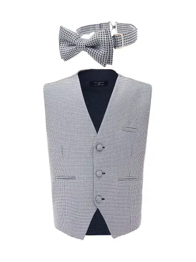Moustache Little Boy's & Boy's Pin Vest & Bow-Tie - Grey - Size 14 | Thumbnail 1 Moustache Little Boy's & Boy's Pin Vest & Bow-Tie - Grey - Size 14 | Thumbnail 1