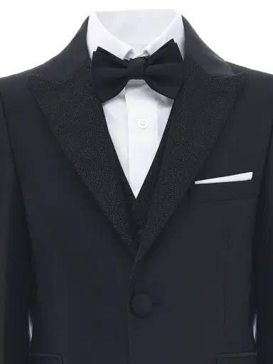 Moustache Little Boy's & Boy's Glitter Lapel Suit - Black - Size 12 | Thumbnail 5 Moustache Little Boy's & Boy's Glitter Lapel Suit - Black - Size 12 | Thumbnail 5