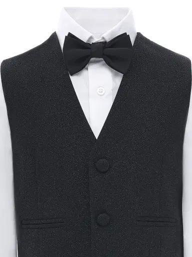 Moustache Little Boy's & Boy's Glitter Lapel Suit - Black - Size 12 | Thumbnail 6 Moustache Little Boy's & Boy's Glitter Lapel Suit - Black - Size 12 | Thumbnail 6