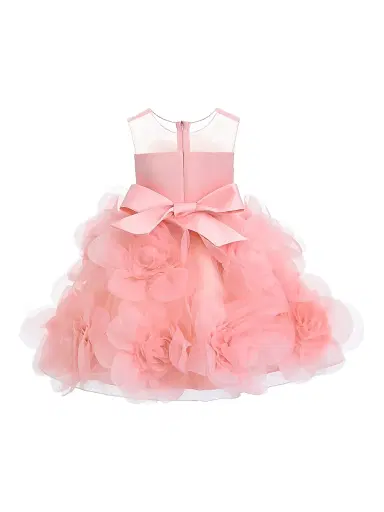 Tulleen Little Girl's Floral Blooming Flowers Dress - Pink | Thumbnail 2 Tulleen Little Girl's Floral Blooming Flowers Dress - Pink | Thumbnail 2