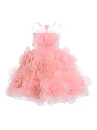 Tulleen Little Girl's Floral Blooming Flowers Dress - Pink | Thumbnail 1 Tulleen Little Girl's Floral Blooming Flowers Dress - Pink | Thumbnail 1