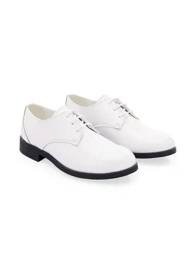 Moustache Little Boy's & Boy's Open Lace Dress Shoes - White 5 (Child) | Thumbnail 3 Moustache Little Boy's & Boy's Open Lace Dress Shoes - White 5 (Child) | Thumbnail 3