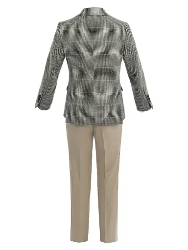 Moustache Little Boy's & Boy's Checkered Blazer and Trousers Set - Beige - Size 16 | Thumbnail 2 Moustache Little Boy's & Boy's Checkered Blazer and Trousers Set - Beige - Size 16 | Thumbnail 2