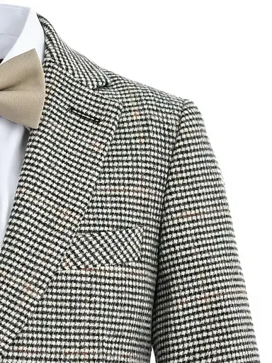 Moustache Little Boy's & Boy's Checkered Blazer and Trousers Set - Beige - Size 16 | Thumbnail 3 Moustache Little Boy's & Boy's Checkered Blazer and Trousers Set - Beige - Size 16 | Thumbnail 3
