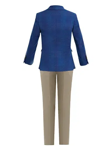Moustache Little Boy's & Boy's Check Blazer Suit Set - Blue - Size 16 | Thumbnail 2 Moustache Little Boy's & Boy's Check Blazer Suit Set - Blue - Size 16 | Thumbnail 2