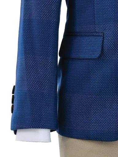 Moustache Little Boy's & Boy's Check Blazer Suit Set - Blue - Size 16 | Thumbnail 4 Moustache Little Boy's & Boy's Check Blazer Suit Set - Blue - Size 16 | Thumbnail 4