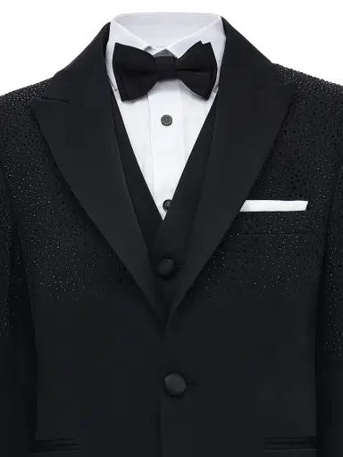 Moustache Little Boy's & Boy's Sparkle Suit - Black | Thumbnail 4 Moustache Little Boy's & Boy's Sparkle Suit - Black | Thumbnail 4