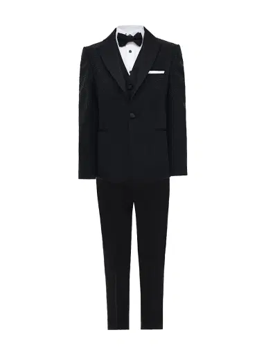 Moustache Little Boy's & Boy's Sparkle Suit - Black | Thumbnail 1 Moustache Little Boy's & Boy's Sparkle Suit - Black | Thumbnail 1