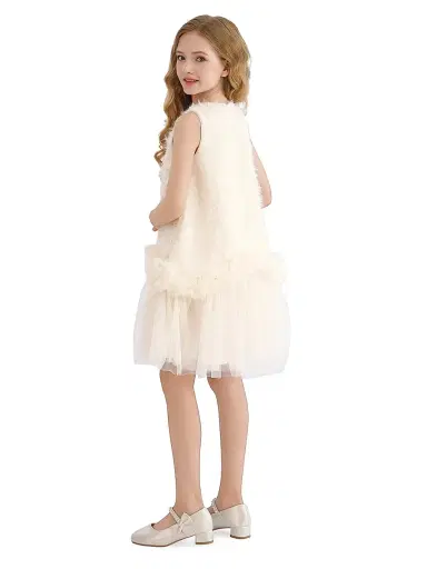 Tulleen Little Girl's & Girl's Sparkle Tulle Dress - Off White | Thumbnail 5 Tulleen Little Girl's & Girl's Sparkle Tulle Dress - Off White | Thumbnail 5