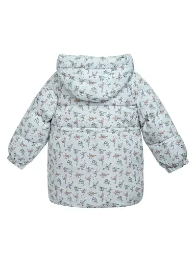 Mimi Tutu Little Girl's Floral Bow Hooded Coat - Light Blue | Thumbnail 2 Mimi Tutu Little Girl's Floral Bow Hooded Coat - Light Blue | Thumbnail 2