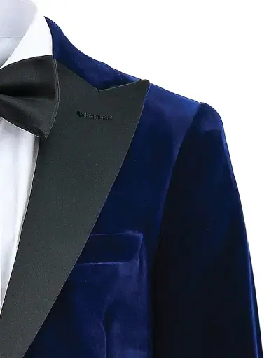 Moustache Little Boy's & Boy's Velvet Suit with Peak Lapel | Thumbnail 3 Moustache Little Boy's & Boy's Velvet Suit with Peak Lapel | Thumbnail 3