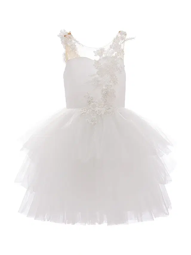 Little Girl's & Girl's Carnelian Dress - White Little Girl's & Girl's Carnelian Dress - White