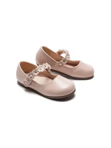 Tulleen Baby Girl's Amelia Floral Band Flats - Pink 10 (Toddler) | Thumbnail 1 Tulleen Baby Girl's Amelia Floral Band Flats - Pink 10 (Toddler) | Thumbnail 1