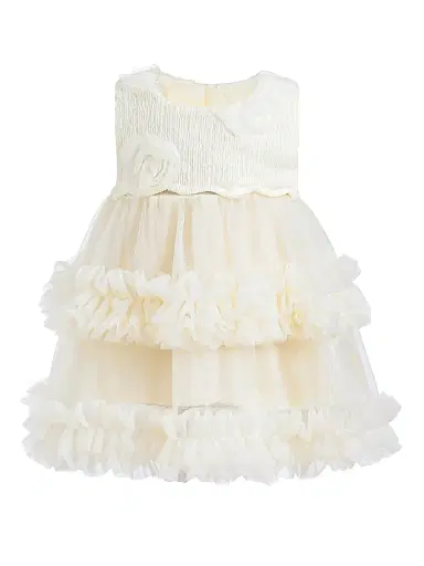 Tulleen Baby Girl's Flower Layered Tulle Dress - 24 Months | Thumbnail 1 Tulleen Baby Girl's Flower Layered Tulle Dress - 24 Months | Thumbnail 1
