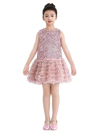 Tulleen Little Girl's & Girl's Textured Sequin Bodice Dress - Pink | Thumbnail 3 Tulleen Little Girl's & Girl's Textured Sequin Bodice Dress - Pink | Thumbnail 3