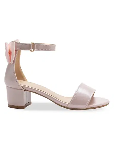 Tulleen Little Girl's and Girl's Satin Banded Block Heels - Pink 7 (Child) | Thumbnail 1 Tulleen Little Girl's and Girl's Satin Banded Block Heels - Pink 7 (Child) | Thumbnail 1