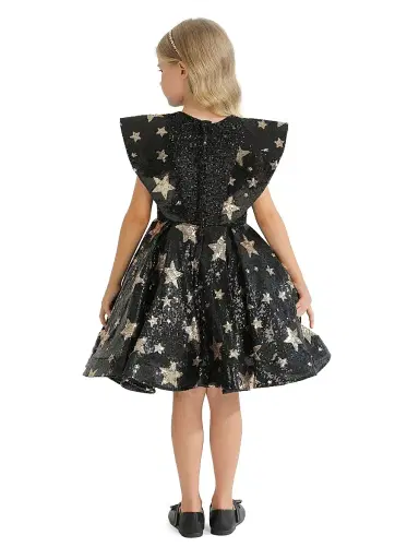 Tulleen Little Girl's & Girl's Starlit Rivoir Dress - Black | Thumbnail 6 Tulleen Little Girl's & Girl's Starlit Rivoir Dress - Black | Thumbnail 6