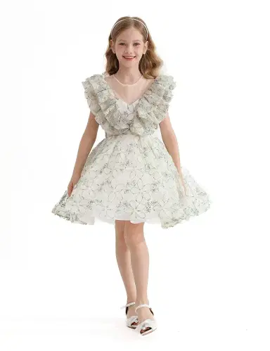 Tulleen Little Girl's & Girl's Honeydale Dress - Green | Thumbnail 2 Tulleen Little Girl's & Girl's Honeydale Dress - Green | Thumbnail 2