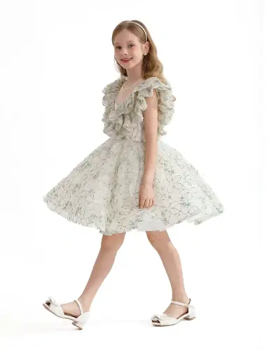 Tulleen Little Girl's & Girl's Honeydale Dress - Green | Thumbnail 4 Tulleen Little Girl's & Girl's Honeydale Dress - Green | Thumbnail 4