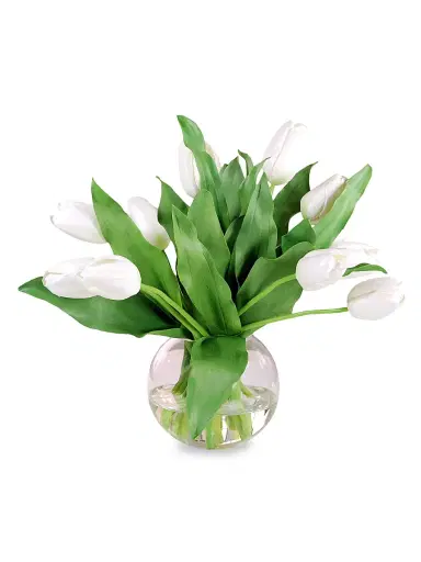 Winward Home Everyday Floral Imitation Tulip In Bubble Bowl | Thumbnail 1 Winward Home Everyday Floral Imitation Tulip In Bubble Bowl | Thumbnail 1