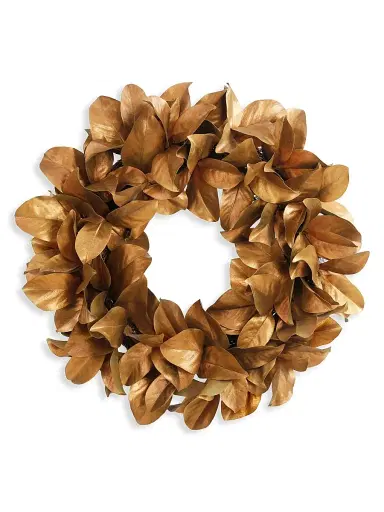 Winward Home Holiday Magnolia Gold Leaf Wreath | Thumbnail 1 Winward Home Holiday Magnolia Gold Leaf Wreath | Thumbnail 1