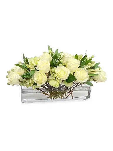 Winward Home Everyday Floral Rose & Hydrangea Arrangement - White Green | Thumbnail 1 Winward Home Everyday Floral Rose & Hydrangea Arrangement - White Green | Thumbnail 1