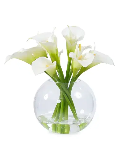 Winward Home Everyday Floral Imitation Calla Lily In Glass Vase | Thumbnail 1 Winward Home Everyday Floral Imitation Calla Lily In Glass Vase | Thumbnail 1
