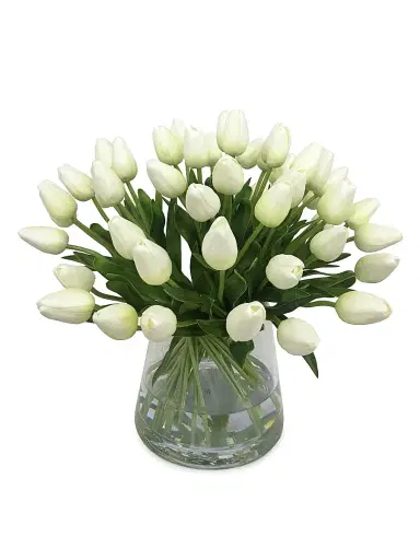 Winward Home Faux Tulip Floral Arrangement - White | Thumbnail 1 Winward Home Faux Tulip Floral Arrangement - White | Thumbnail 1