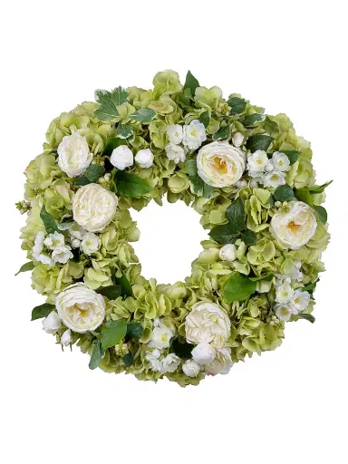 Winward Home Faux Rose Hydrangea Wreath | Thumbnail 1 Winward Home Faux Rose Hydrangea Wreath | Thumbnail 1