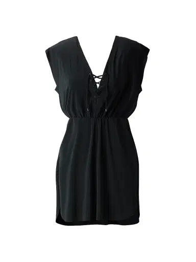 Magicsuit Women's Cover Ups Lace-Up Minidress - Black - Size Large | Thumbnail 1 Magicsuit Women's Cover Ups Lace-Up Minidress - Black - Size Large | Thumbnail 1