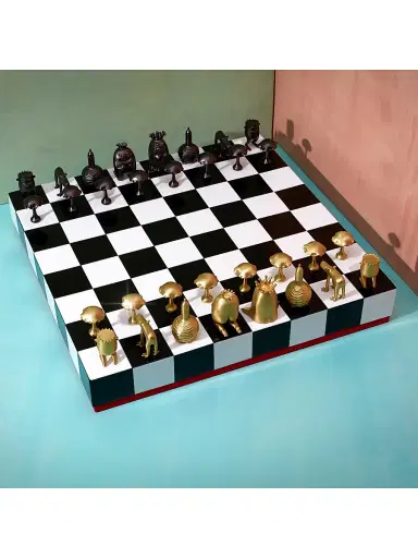 L'Objet Haas Brothers Chess Set - Black | Thumbnail 3 L'Objet Haas Brothers Chess Set - Black | Thumbnail 3