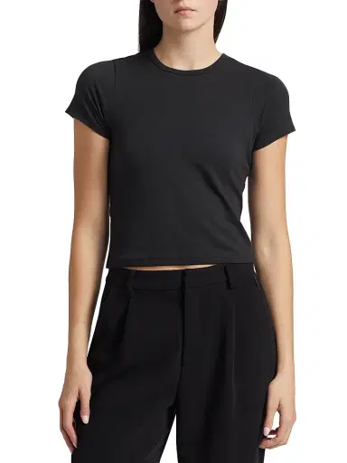 Toccin Women's Lindsey Baby T-Shirt - Washed Jet | Thumbnail 3 Toccin Women's Lindsey Baby T-Shirt - Washed Jet | Thumbnail 3