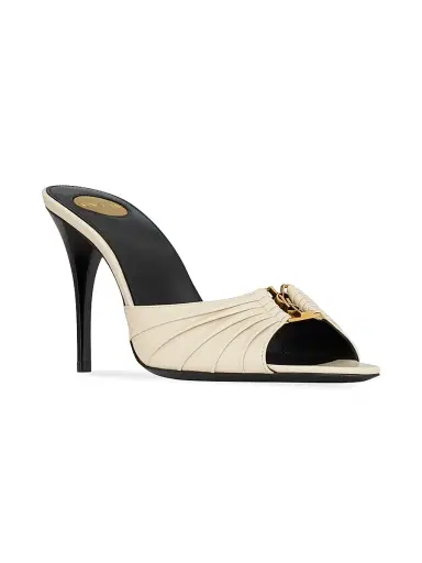 Saint Laurent Women's Babylone Mules in Smooth Leather | Thumbnail 2 Saint Laurent Women's Babylone Mules in Smooth Leather | Thumbnail 2